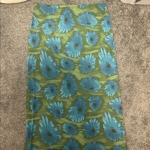 Forever 21 Blue Floral Maxi Skirt